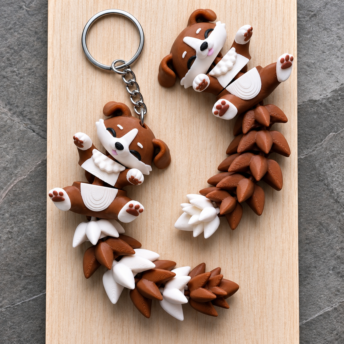 Articulated Dog Keychain