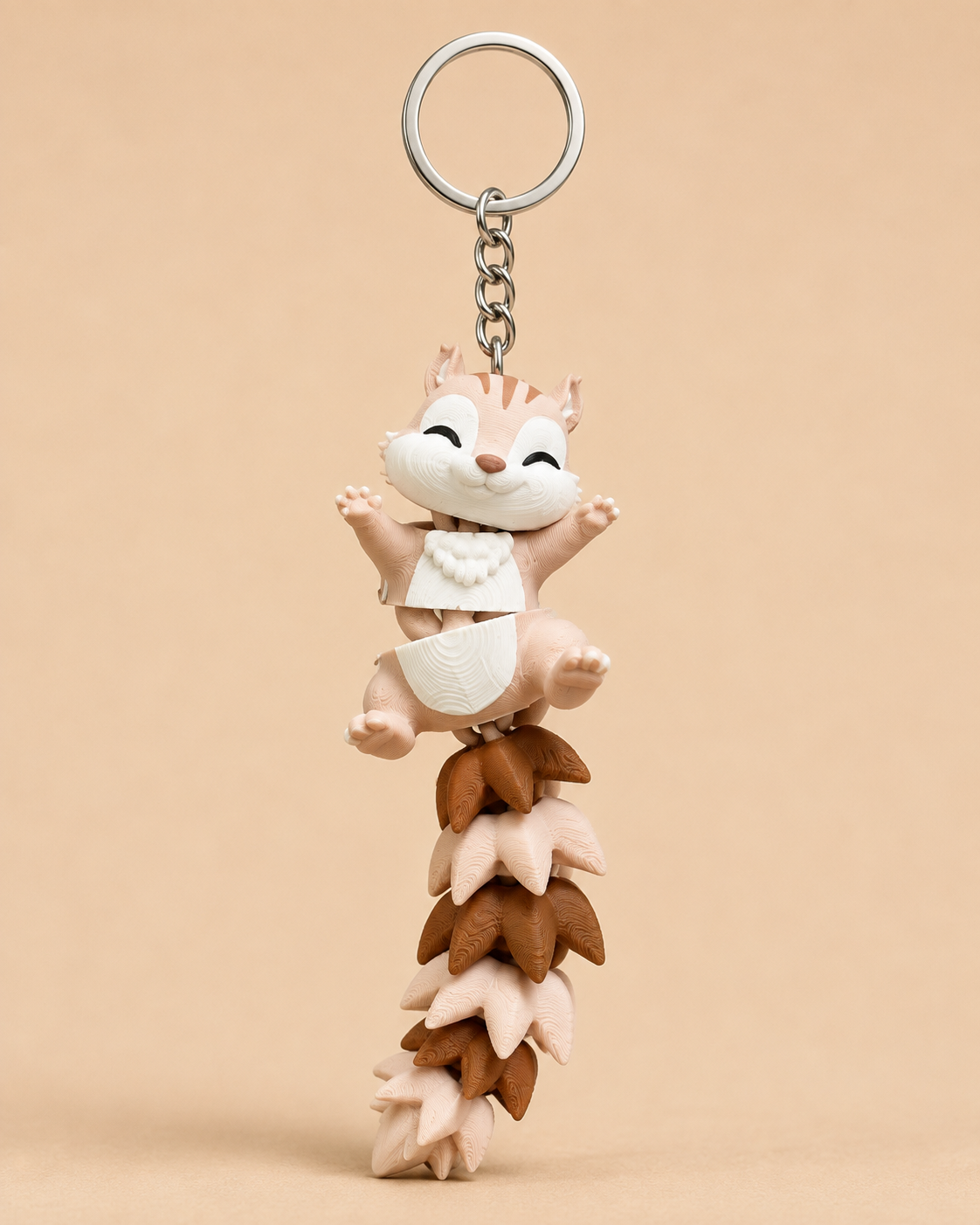 Articulated Squirrel Keychain | 3D Printed Movable Animal Keychain
