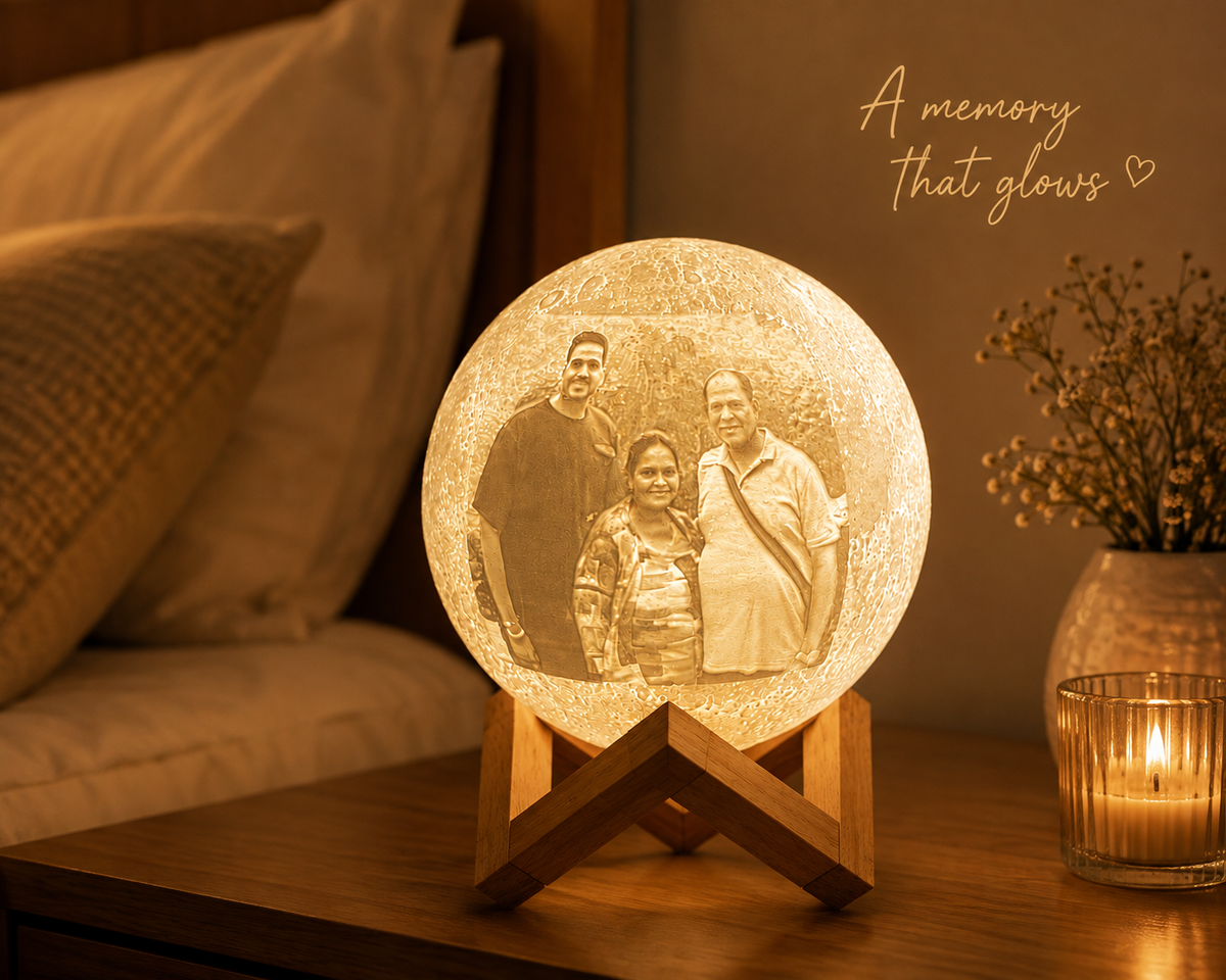 Personalized 3D Moon Lamp | Custom Photo Night Light