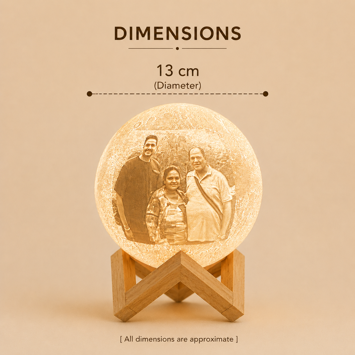 Personalized 3D Moon Lamp | Custom Photo Night Light