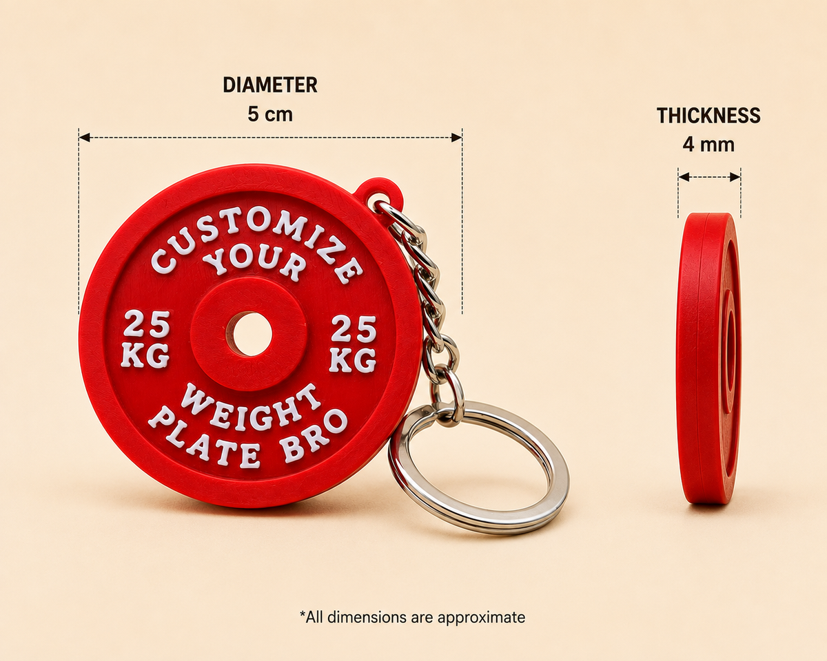 Personalized Weight Plate Keychain