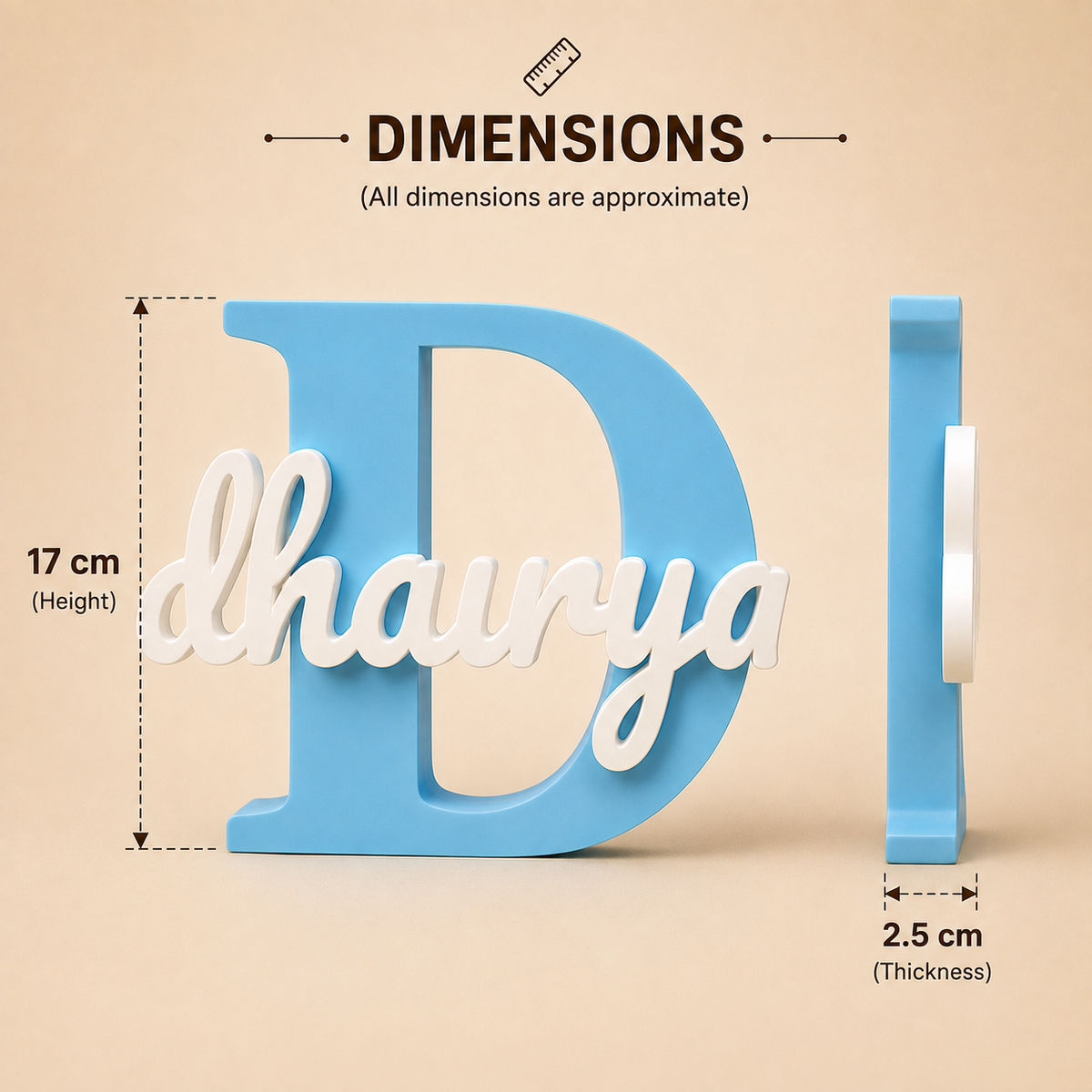 Personalized Initial Name Block