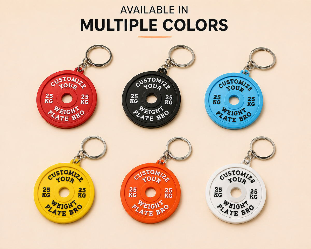 Personalized Weight Plate Keychain