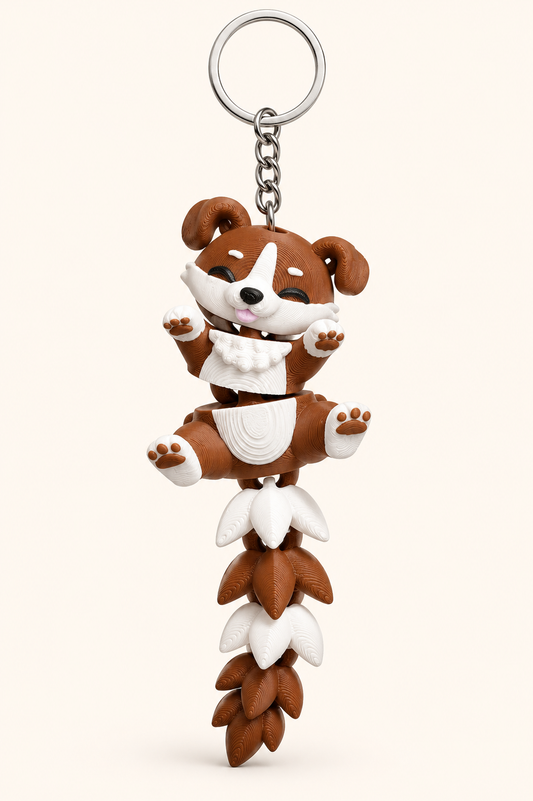 Articulated Dog Keychain