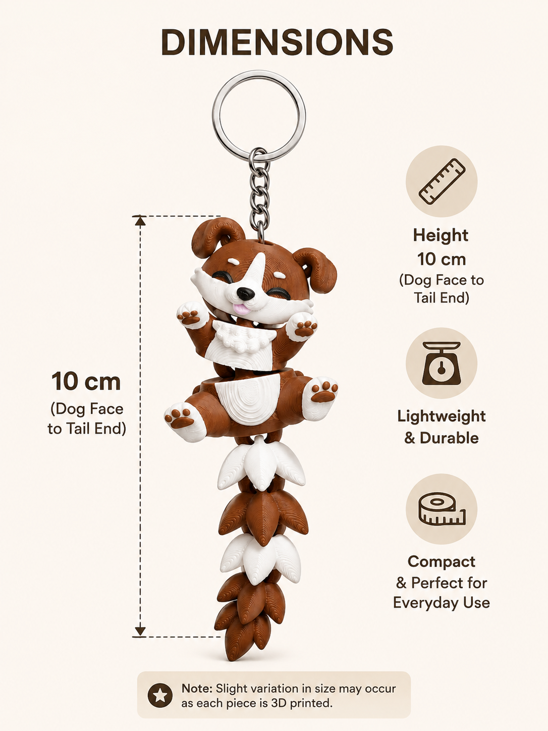 Articulated Dog Keychain