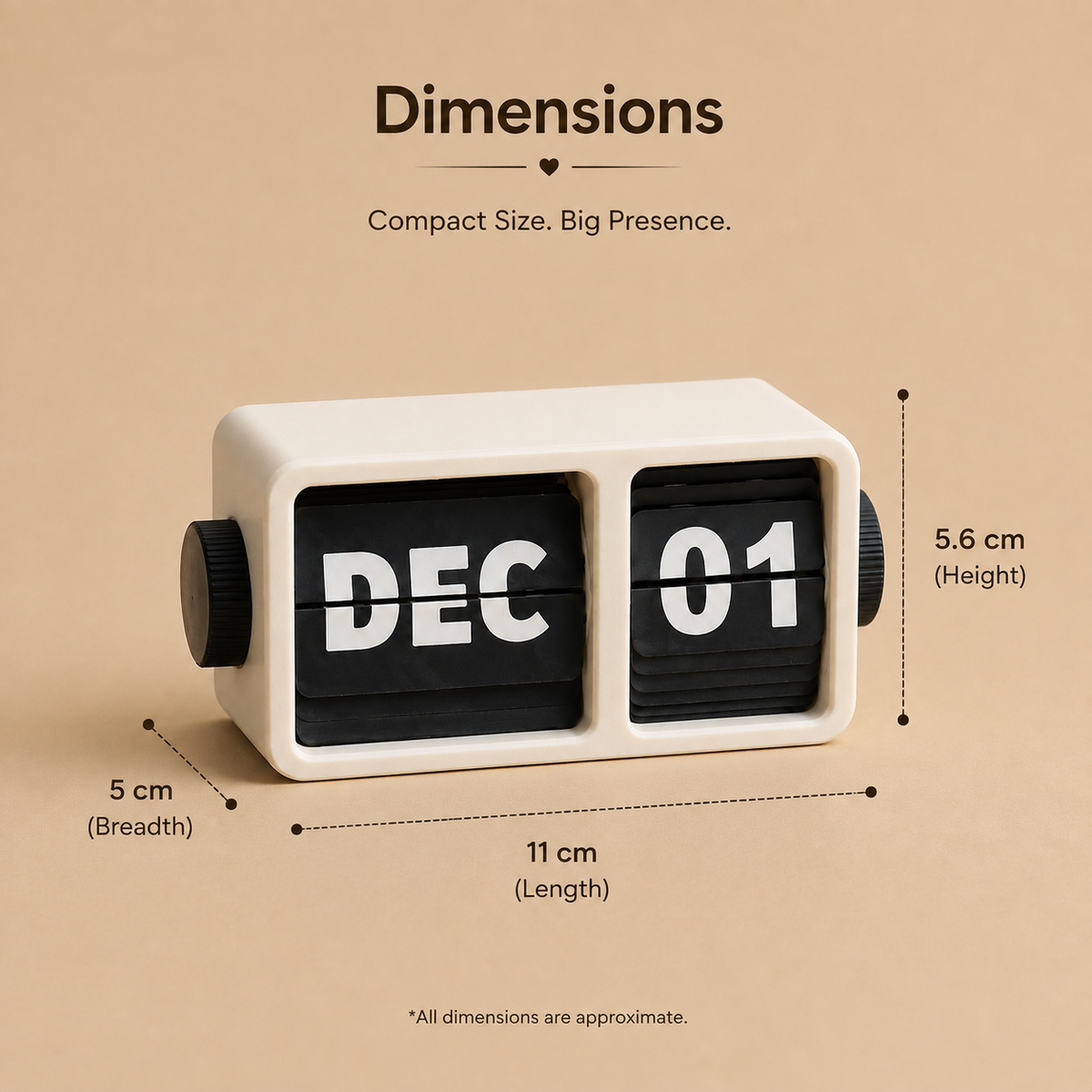 Flip Date Calendar | 3D Printed Perpetual Desk Calendar