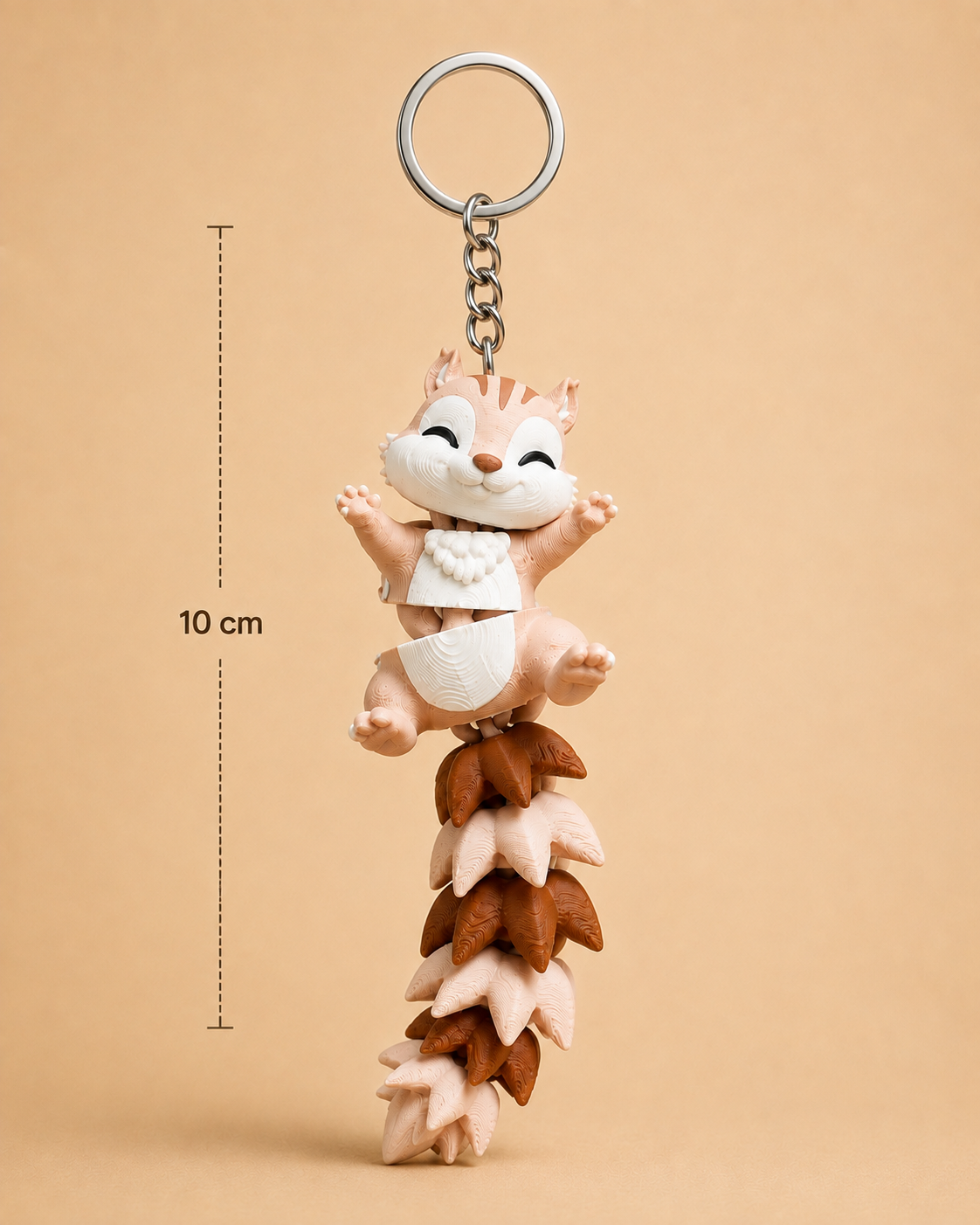 Articulated Squirrel Keychain | 3D Printed Movable Animal Keychain