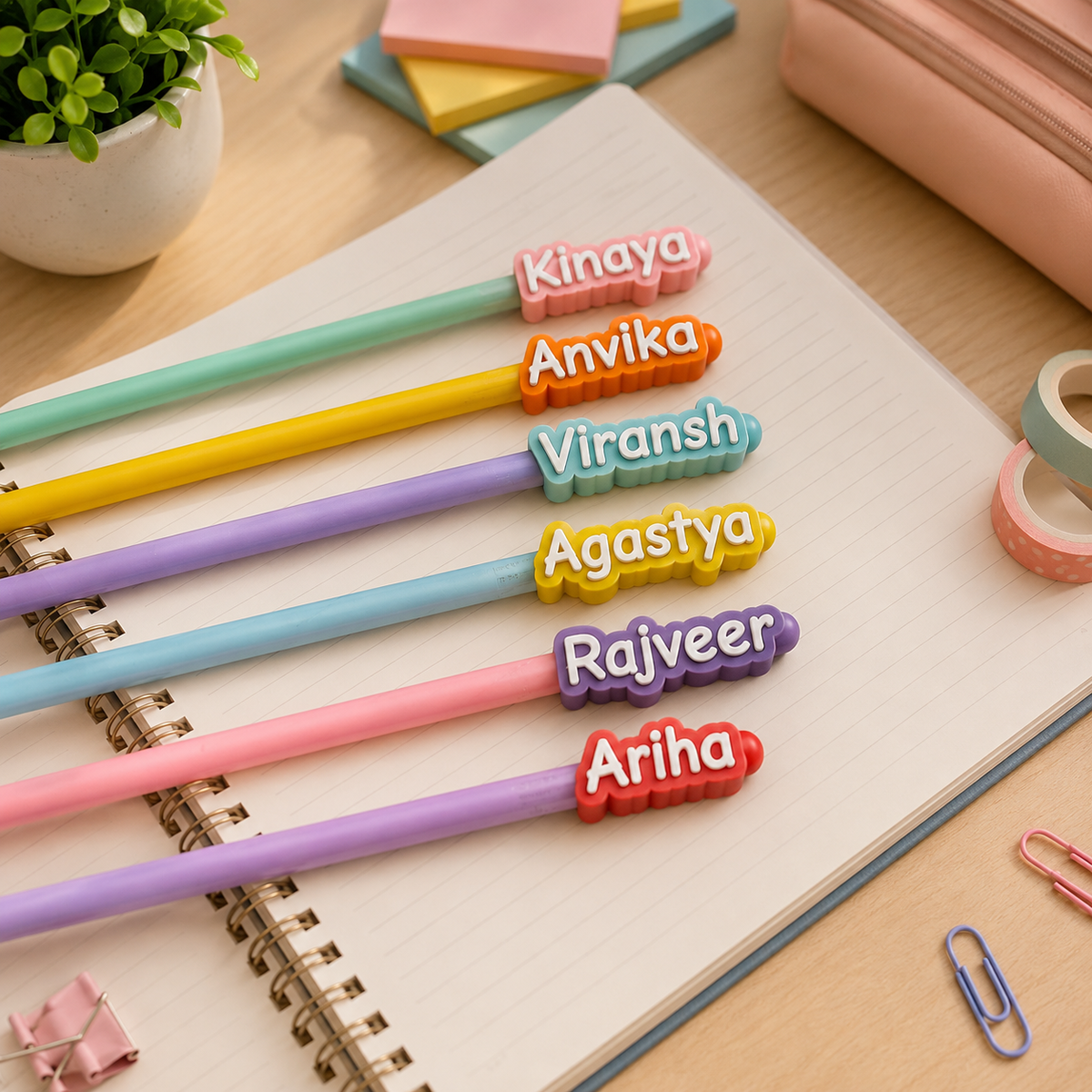 Personalized Name Pencil Toppers | Custom 3D Printed Pencil Accessories